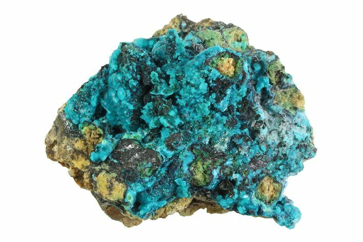 Vibrant Teal Chrysocolla Formation - Peru #358699
